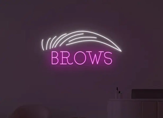 Néon LED personnalisé Néon Beauty Brows – Logo LED pour salon esthétique - Logo - Création LumiNéon