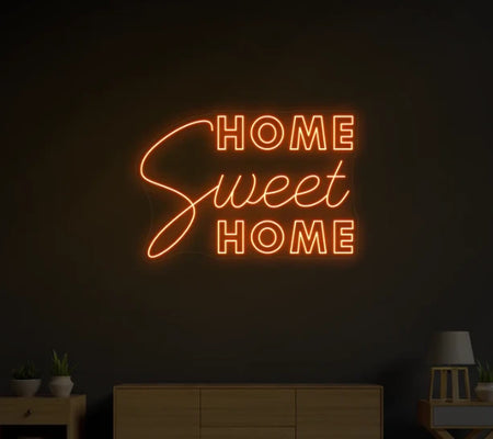 Néon LED personnalisé Néon “Home Sweet Home” – Ambiance chaleureuse - Décoration - Création LumiNéon