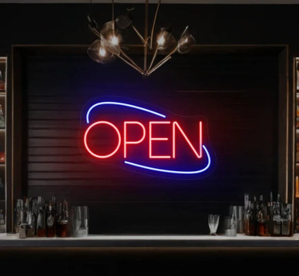 Néon LED personnalisé Enseigne OPEN LED – Accueil visuel impactant - Boutique - Création LumiNéon