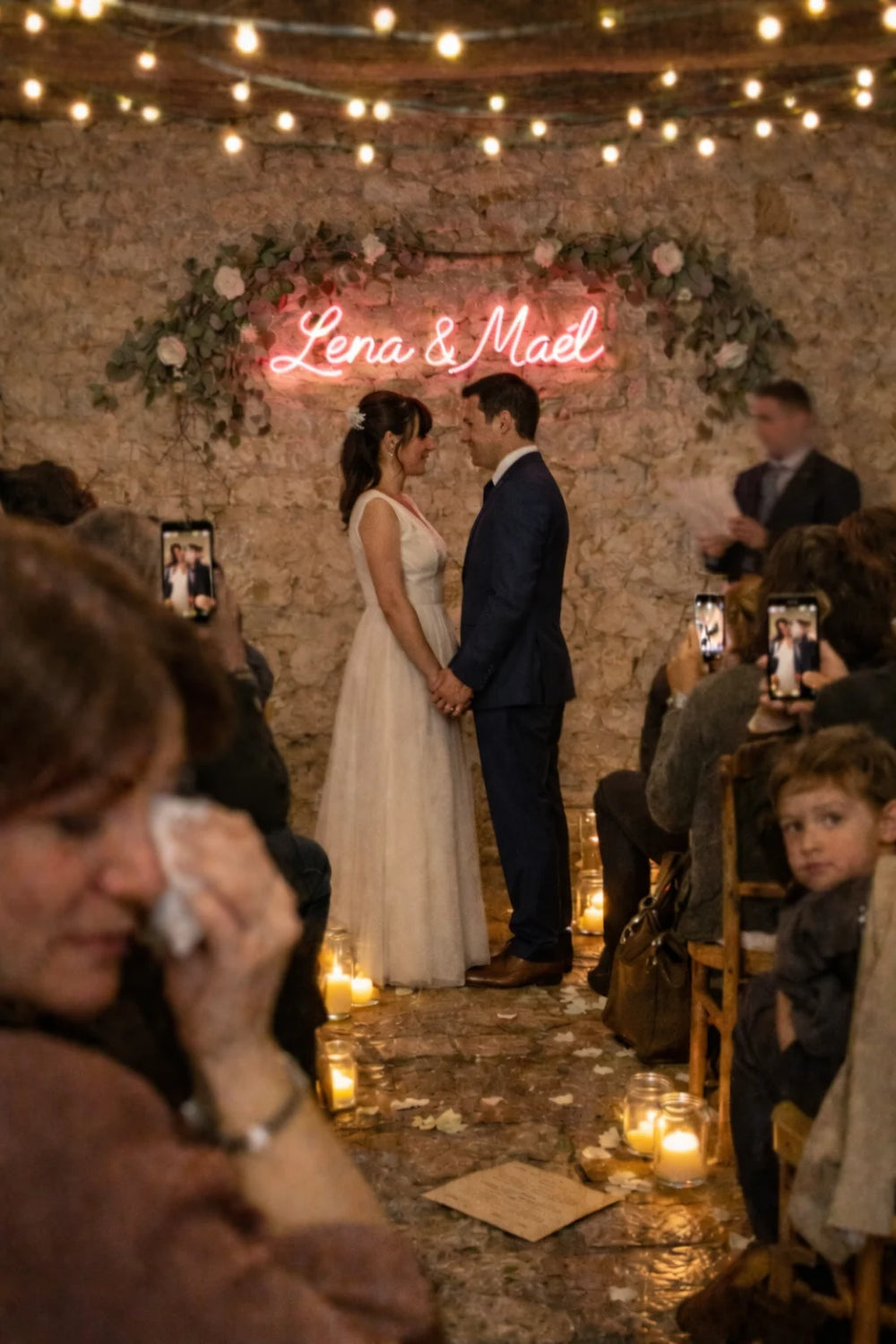 Néon personnalisé pour décoration de mariage
