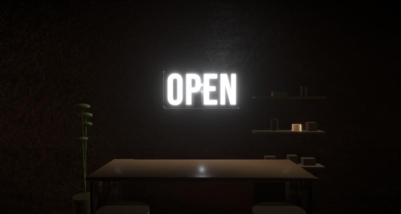 Néon LED — « OPEN »