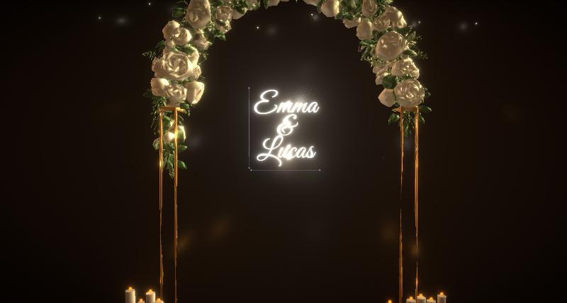 Néon LED — « Emma / & / Lucas »